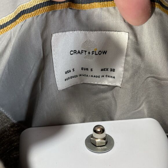 CRAFT FLOW LONG SLEEVE BUTTON DOWN SHIRT MENS SMALL COLLARED STRIPED RAYON NWT - Picture 9 of 14